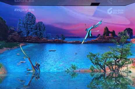 Ebpay创新智能终端光影魔方屏惊艳亮相Ebpay创新青岛大数据产业园